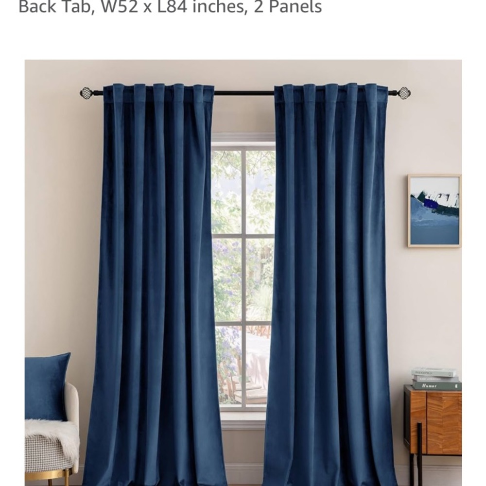 Elegant Deep Blue Drapes